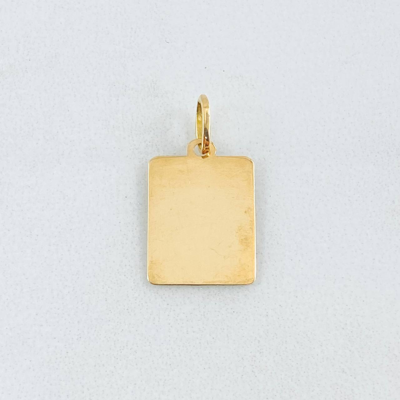 Dije Placa 0.6gr / 1.8cm / Oro Amarillo 18K ©