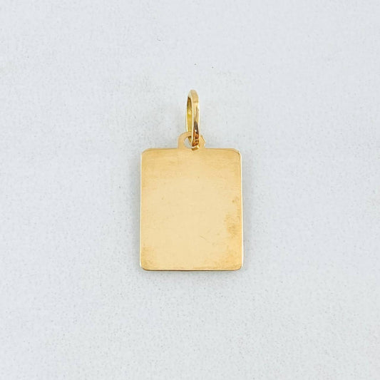 Dije Placa 0.6gr / 1.8cm / Oro Amarillo 18K ©
