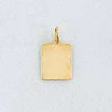 Dije Placa 0.6gr / 1.8cm / Oro Amarillo 18K ©