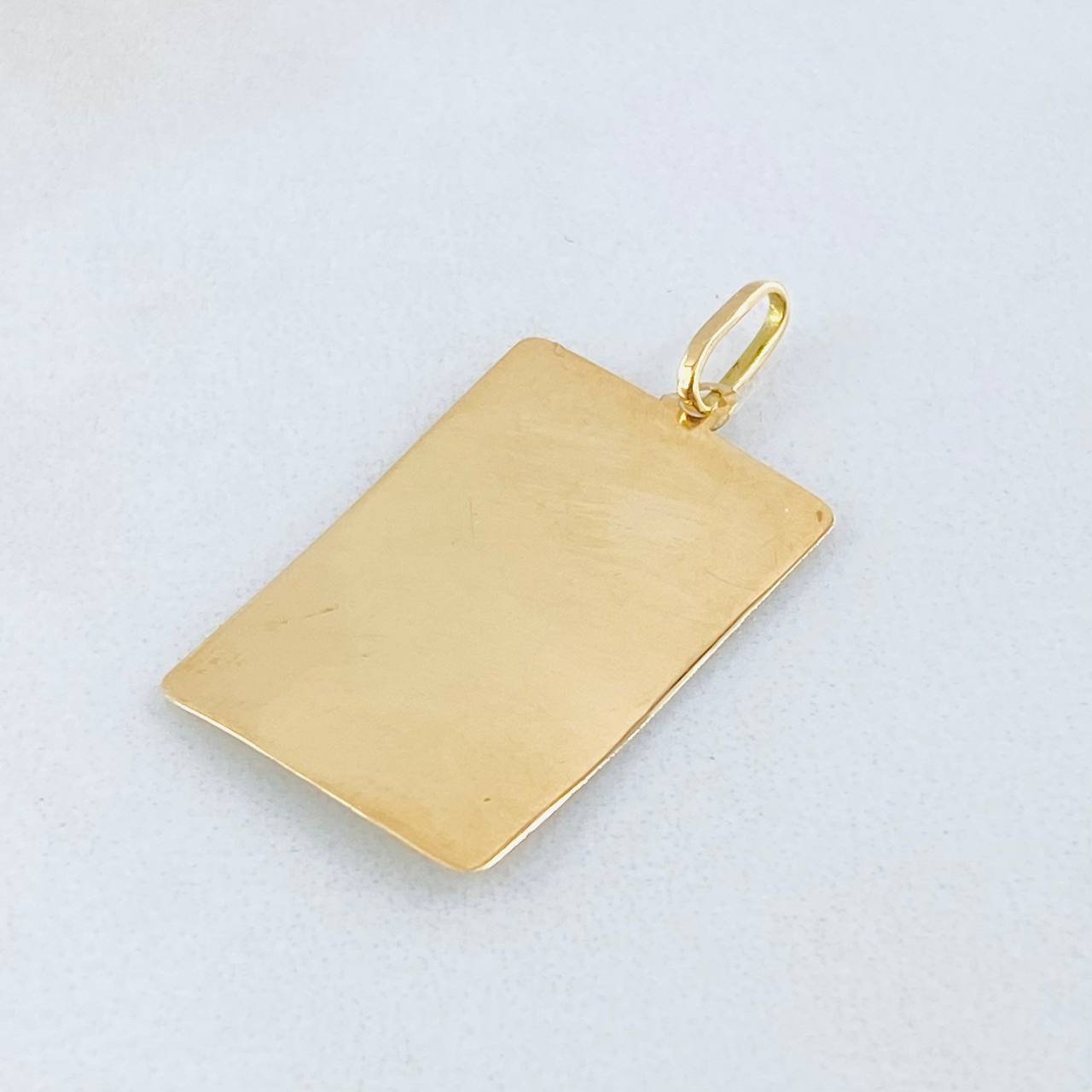 Dije Placa 1.15gr / 2.5cm / Oro Amarillo 18K *