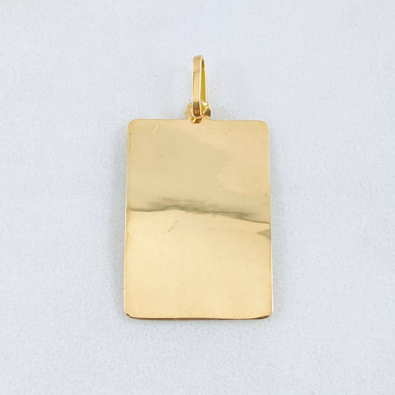 Dije Placa 1.15gr / 2.5cm / Oro Amarillo 18K *