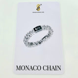 Pulso Tenis Monaco 7.65gr / 18.5cm / 3mm Oro Amarillo +4 18K ©