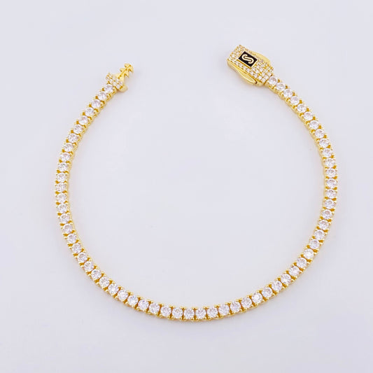 Pulso Tenis Monaco 8.3gr / 18cm / 3.3mm Oro Amarillo 18K