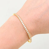 Pulso Tenis Monaco 8.3gr / 18cm / 3.3mm Oro Amarillo 18K