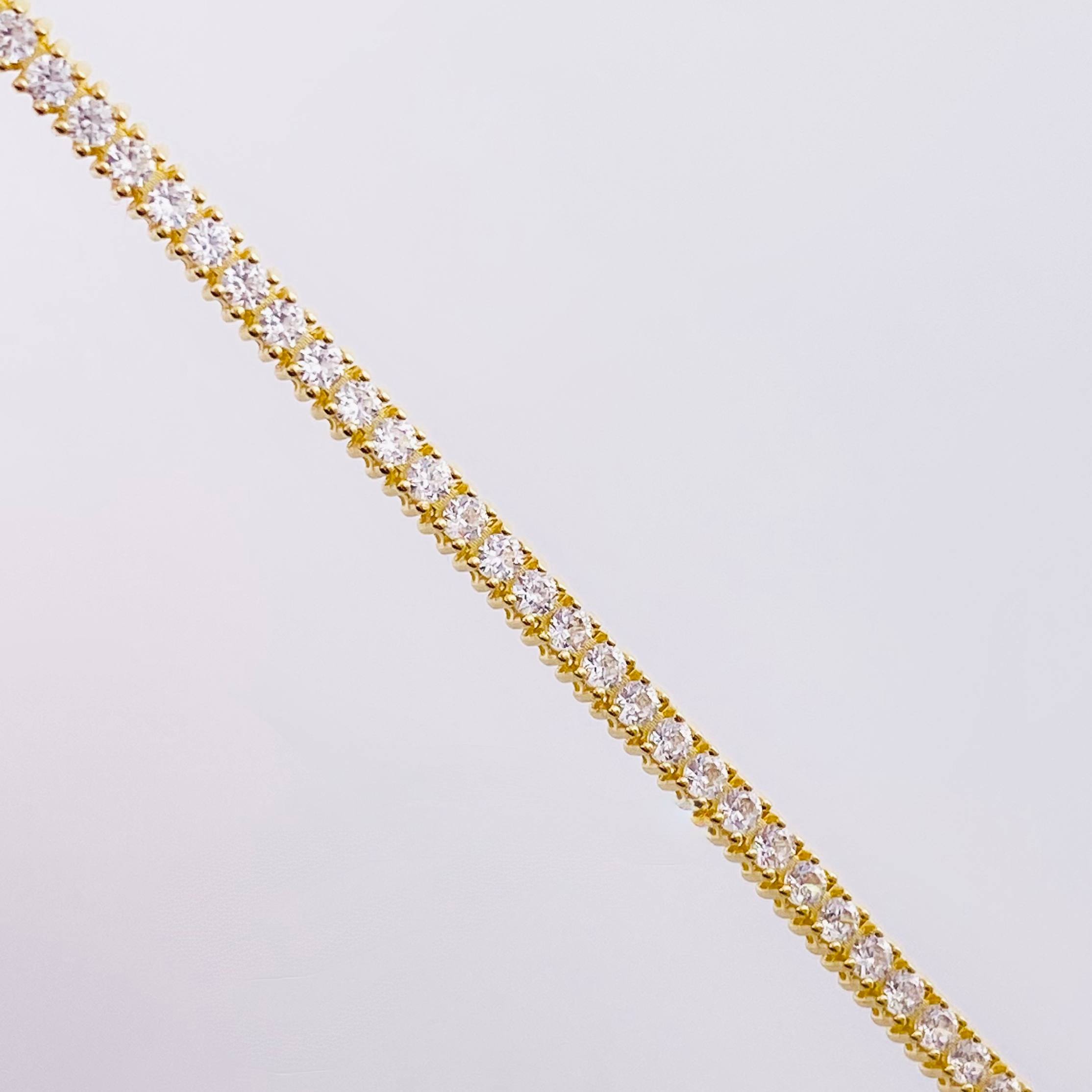 Pulso Tenis Monaco 7.65gr / 18.5cm / 3mm Oro Amarillo +4 18K ©