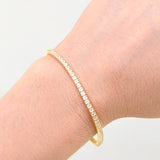 Pulso Tenis Monaco 7.65gr / 18.5cm / 3mm Oro Amarillo +4 18K ©