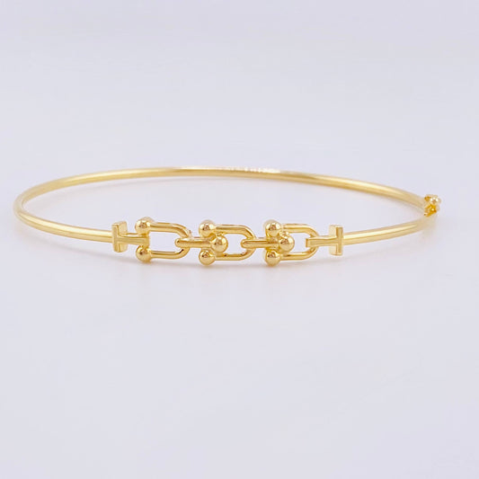 Pulso Aro Eslabones Circulares 3.55gr / 19cm / 2mm Oro Amarillo +4 18K ©