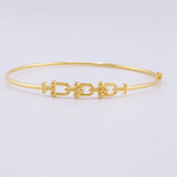 Pulso Aro Eslabones Circulares 3.55gr / 19cm / 2mm Oro Amarillo +4 18K ©