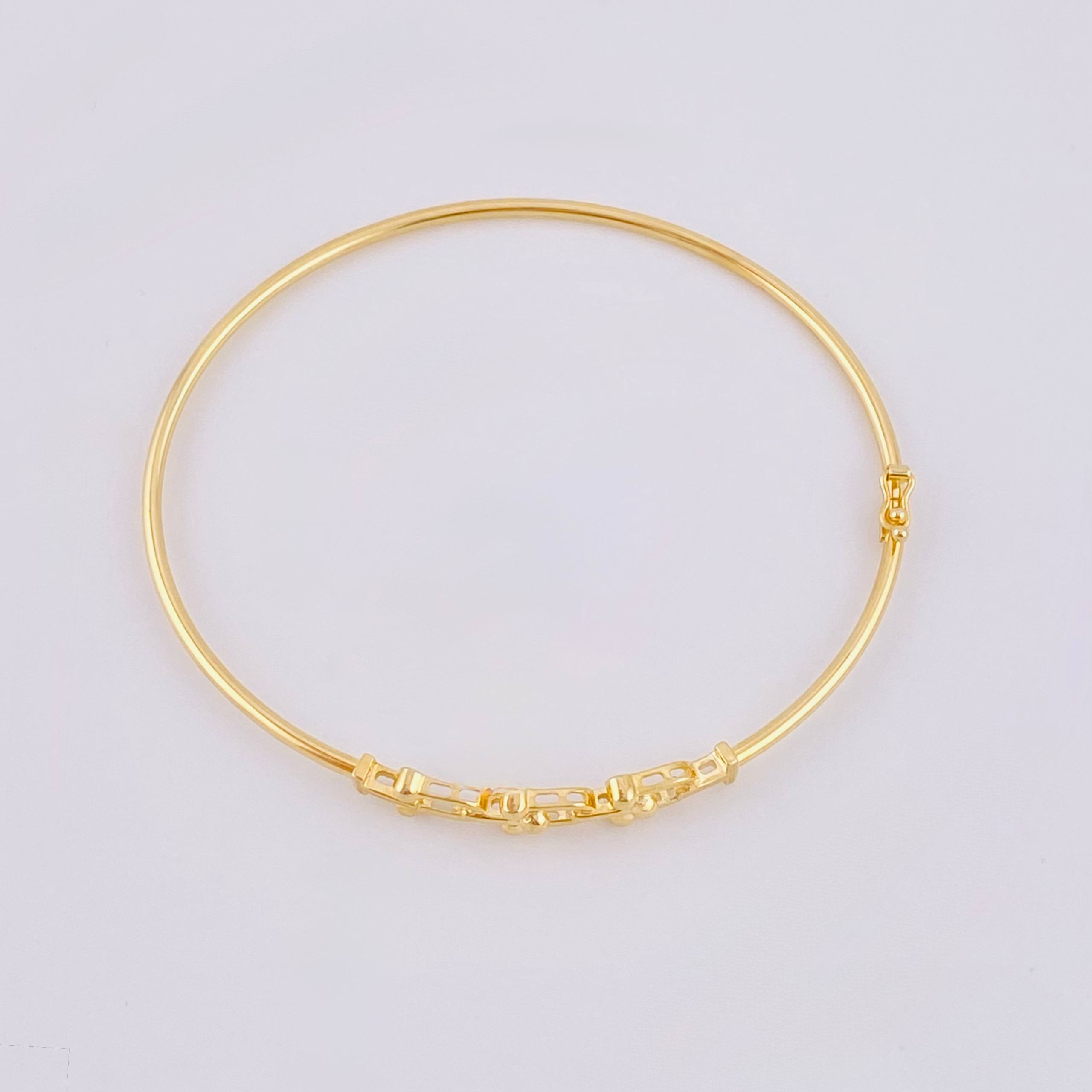 Pulso Aro Eslabones Circulares 3.55gr / 19cm / 2mm Oro Amarillo +4 18K ©