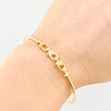 Pulso Aro Eslabones Circulares 3.55gr / 19cm / 2mm Oro Amarillo +4 18K ©