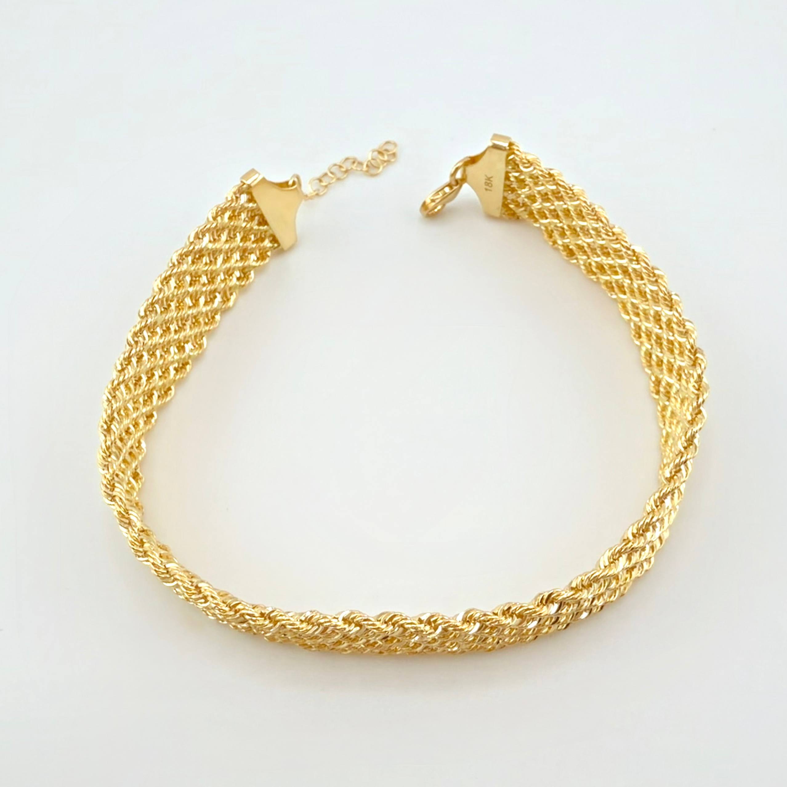 Pulso Lazo secuencial 6gr / 19.5cm / 11.5mm Oro Amarillo +3 18K ©