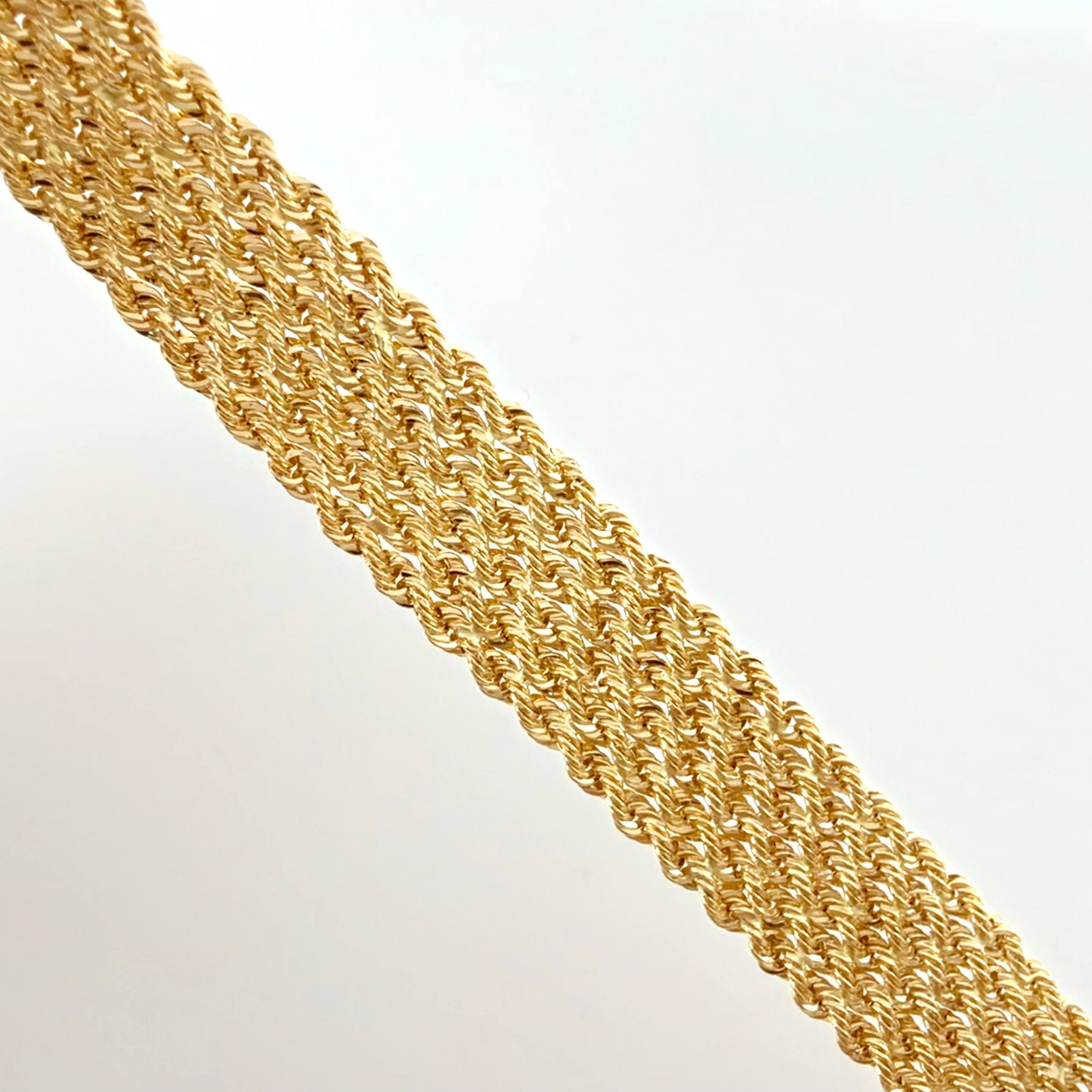 Pulso Lazo Secuencial 4gr / 19.5cm / 7.8mm Oro Amarillo +3 18K