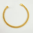 Pulso Cubana 6.8gr / 21.5cm / 6mm Oro Amarillo +1 18K ©