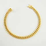 Pulso Cubana 6.8gr / 21.5cm / 6mm Oro Amarillo +1 18K ©