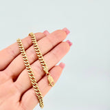 Pulso Cubana 4.3gr / 18.5cm / 4.55mm Oro Amarillo +1 18K ©