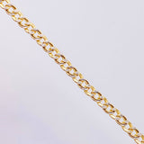 Pulso Cubana 2.2gr / 18.5cm / 2.95mm Dos Oros Amarillo Blanco +1 18K *