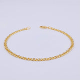 Pulso Cubana 2.2gr / 18.5cm / 2.95mm Dos Oros Amarillo Blanco +1 18K *