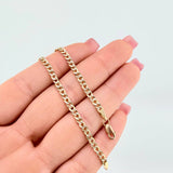 Pulso Cubana 2.2gr / 18.5cm / 2.95mm Dos Oros Amarillo Blanco +1 18K *