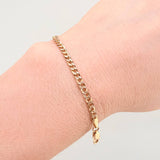 Pulso Cubano 2.3gr / 18.5cm / 2.9mm Dos Oros Amarillo Blanco +1 18K