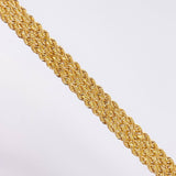 Pulso Lazo Secuencial 4.2gr / 19.5cm / 7.9mm Oro Amarillo +3 18K *