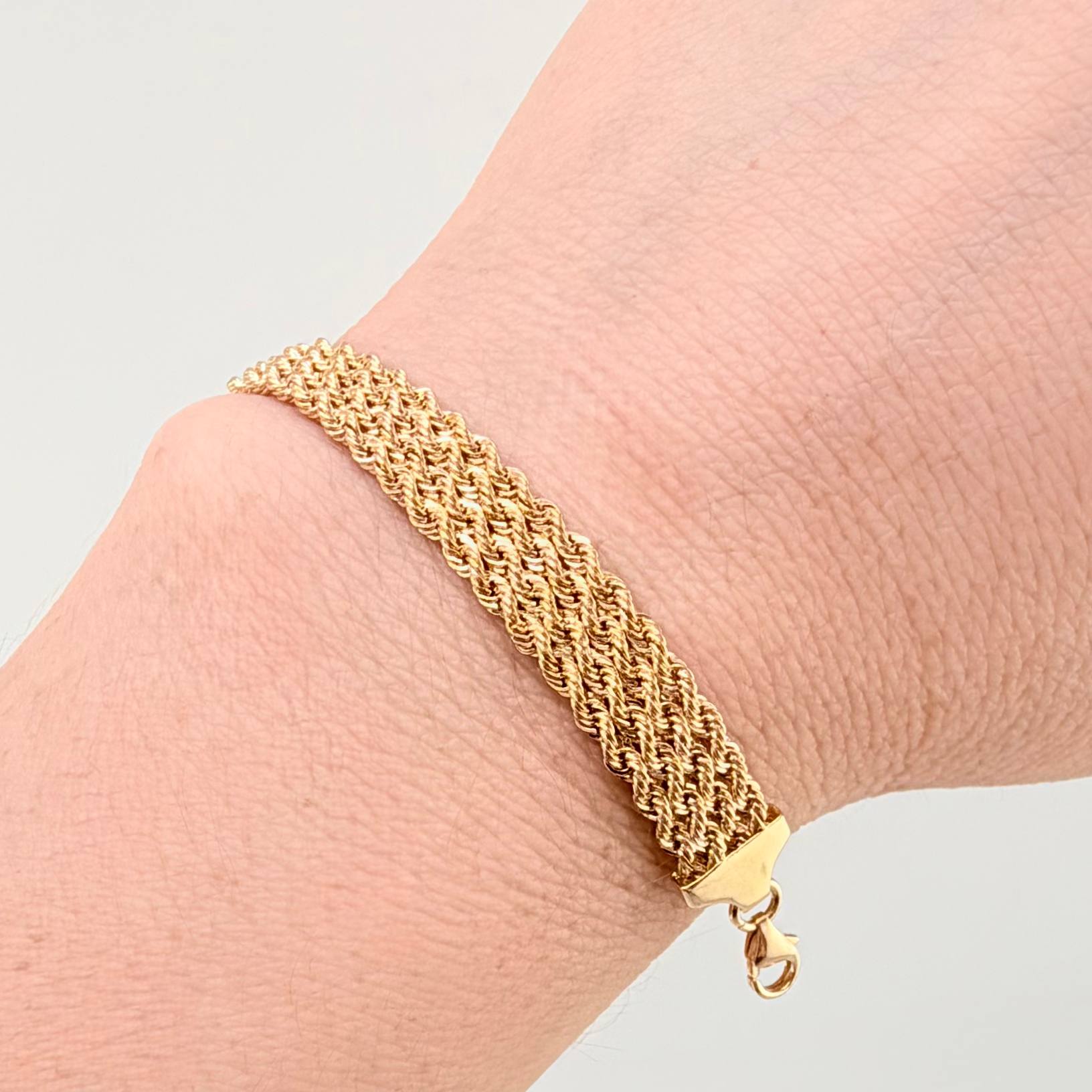 Pulso Lazo Secuencial 3.5gr / 19.5cm / 5.8mm Oro Amarillo +3 18K