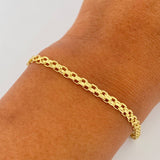Pulso Chino 3.35gr / 19cm / 3mm Oro Amarillo 18K $