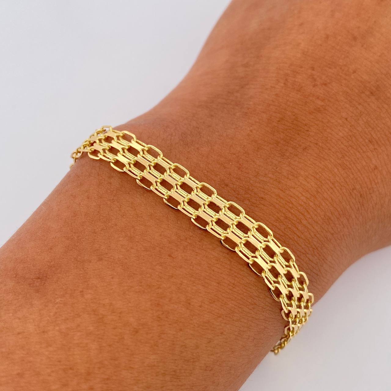 Pulso Chino 7.9gr / 20.5cm / 6.6mm Oro Amarillo 18K +0 $