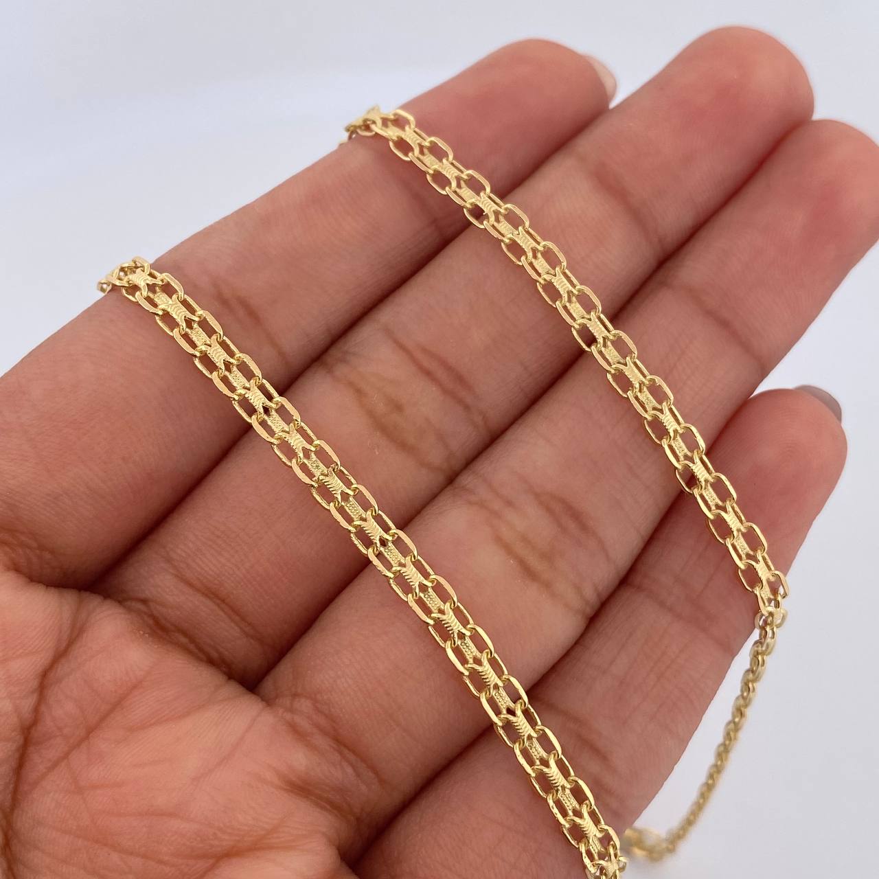 Cadena China 9.2gr / 61cm / 3mm Oro Amarillo 18K $