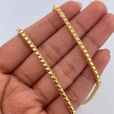 Cadena Infinito Tipo Veneciana 15.4gr / 63cm / 2.7mm Broche Misil Circones Blancos Dos Oros Amarillo Blanco +2 18K &