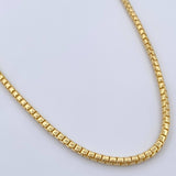 Cadena Infinito Tipo Veneciana 15.4gr / 63cm / 2.7mm Broche Misil Circones Blancos Dos Oros Amarillo Blanco +2 18K &