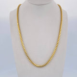 Cadena Infinito Tipo Veneciana 15.4gr / 63cm / 2.7mm Broche Misil Circones Blancos Dos Oros Amarillo Blanco +2 18K &
