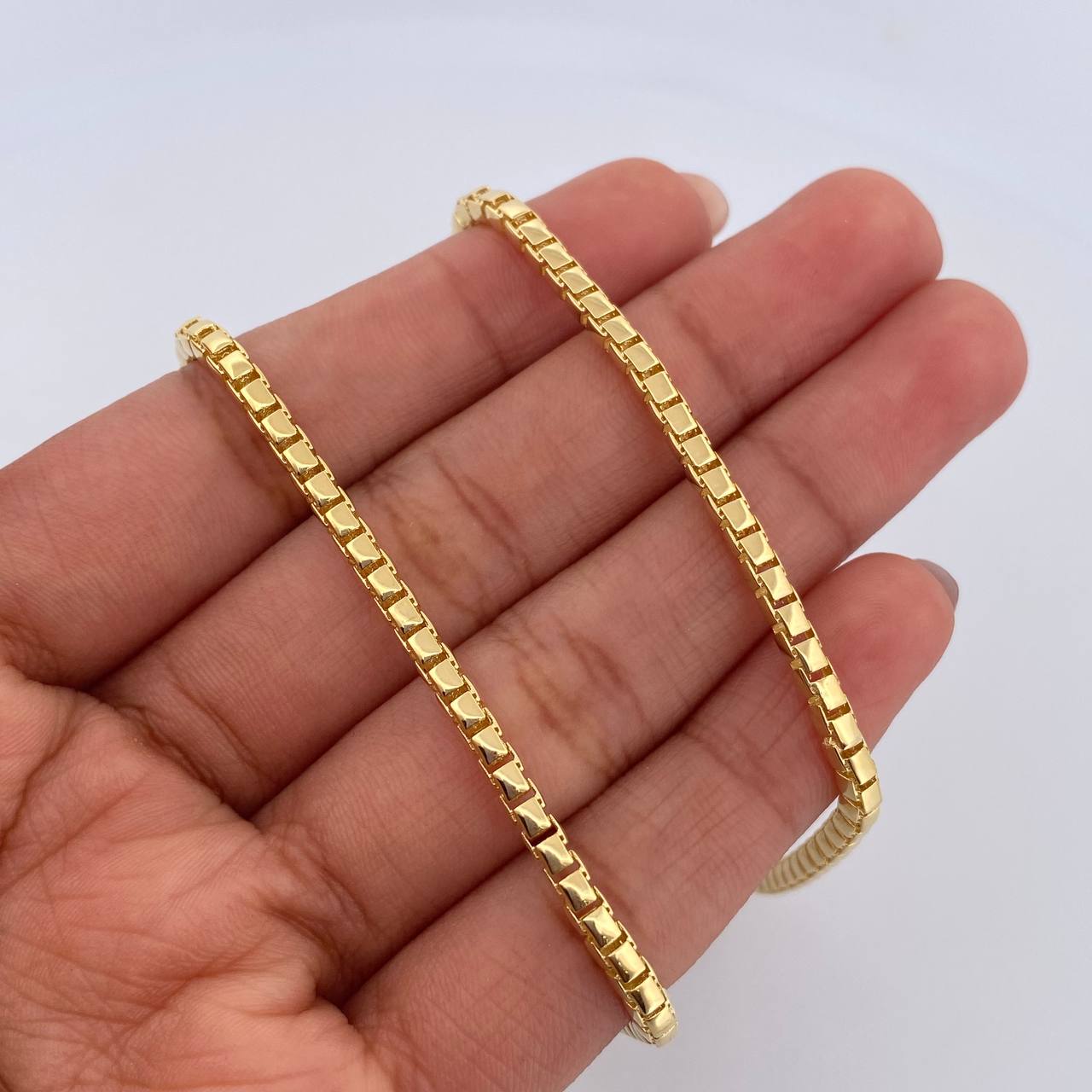 Cadena Infinito Tipo Veneciana 15.15gr / 63cm / 2.8mm Broche Misil Liso Oro Amarillo +2 18K &
