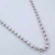 Cadena Militar 20.75gr / 60.5cm / 3.8mm Diamantado Luna Oro Blanco +3 18K &