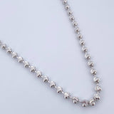 Cadena Militar 20.75gr / 60.5cm / 3.8mm Diamantado Luna Oro Blanco +3 18K &
