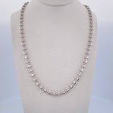 Cadena Militar 20.75gr / 60.5cm / 3.8mm Diamantado Luna Oro Blanco +3 18K &