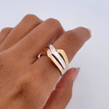 Anillo Alianza 5.55gr / T6 1/2 / Tres Oros 18K $