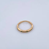 Anillo Argolla Churumbela 1.85gr / T6 1/4 / Circones Verdes Blancos Oro Amarillo 18K $