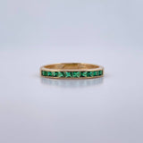 Anillo Argolla Churumbela 1.6gr / T7 / Circones Verdes Oro Amarillo 18K $