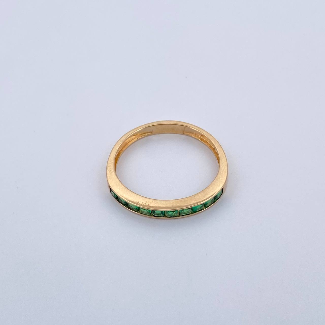 Anillo Argolla Churumbela 1.6gr / T7 / Circones Verdes Oro Amarillo 18K $