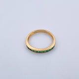Anillo Argolla Churumbela 1.6gr / T7 / Circones Verdes Oro Amarillo 18K $