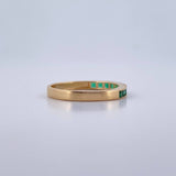 Anillo Argolla Churumbela 1.6gr / T7 / Circones Verdes Oro Amarillo 18K $