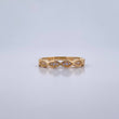 Anillo Ojos Infinitos 2.05gr / T6 1/4 / Circones Blancos Oro Amarillo 18K $
