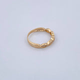 Anillo Ojos Infinitos 2.05gr / T6 1/4 / Circones Blancos Oro Amarillo 18K $