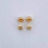 Topos Sapo 0.6gr / Circones Verde Blancos Oro Amarillo 18K $
