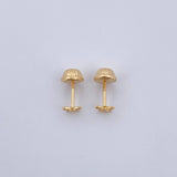 Topos Mariposa 0.45gr / Circon Blanco Oro Amarillo 18K $