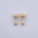 Topos Media Bola 0.4gr / 3mm / Diamantada Oro Amarillo 18K $
