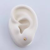 Topos Media Bola 0.4gr / 3mm / Diamantada Oro Amarillo 18K $