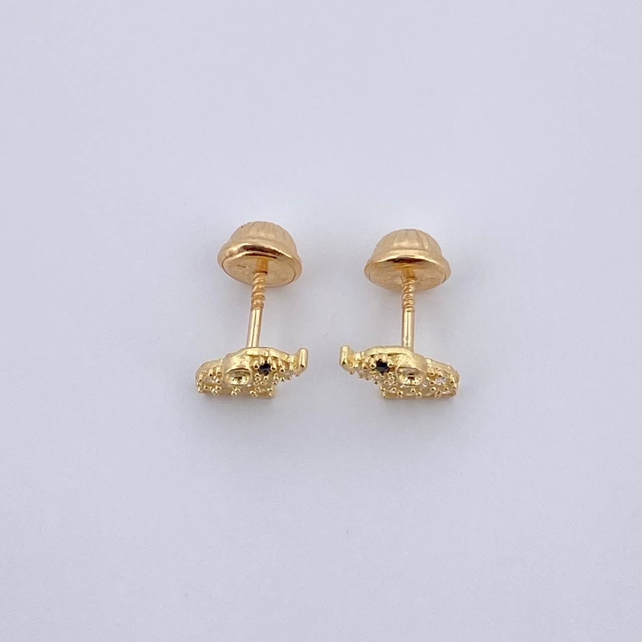 Topos Elefante 0.95gr / Circones Negro Blancos Oro Amarillo 18K $