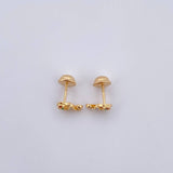 Topos Caballito De Mar 0.85gr / Circones De Colores Oro Amarillo 18K $