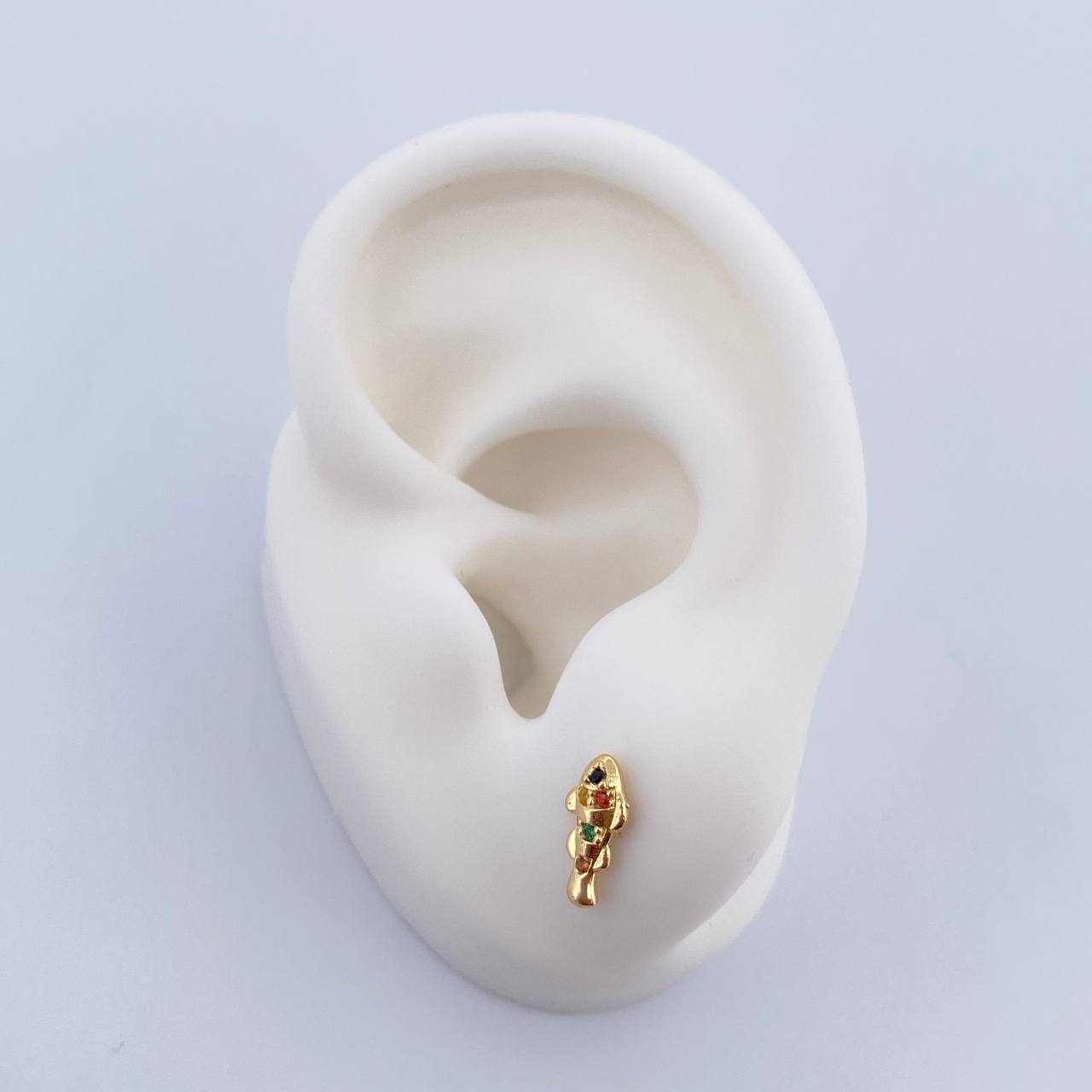 Topos Pez 1gr / Circones De Colores Oro Amarillo 18K $